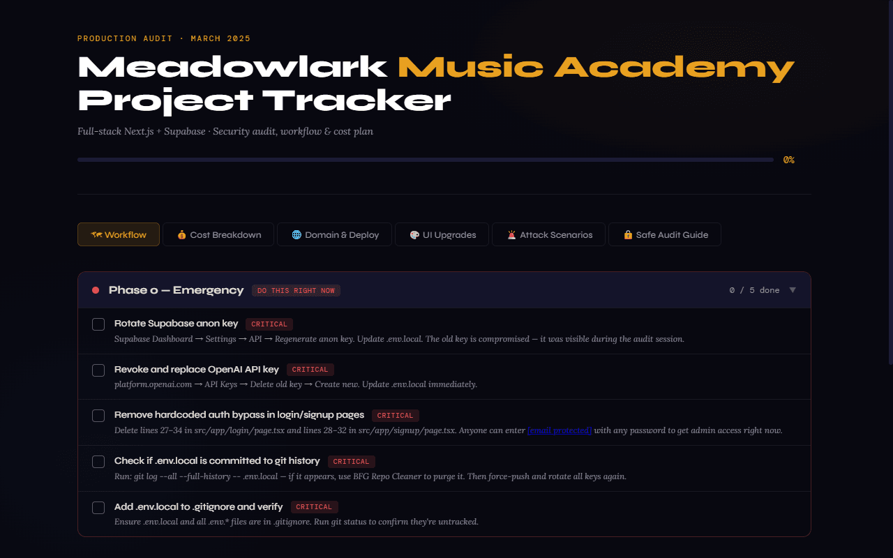 Meadowlark Music Academy Tracker mockup screenshot