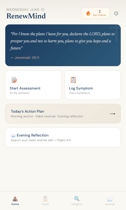 RenewMind mockup screenshot
